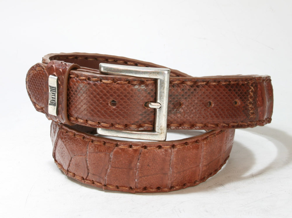 214 Mayura Belt Genuine Caiman Leather Light Brown
