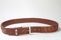 214 Mayura Belt Genuine Caiman Leather Light Brown