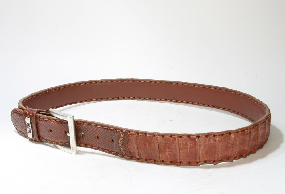 214 Mayura Belt Genuine Caiman Leather Light Brown