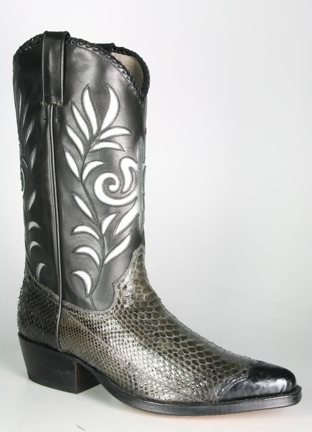 2324 Tony Mora cowboy boots Python Gris Negro