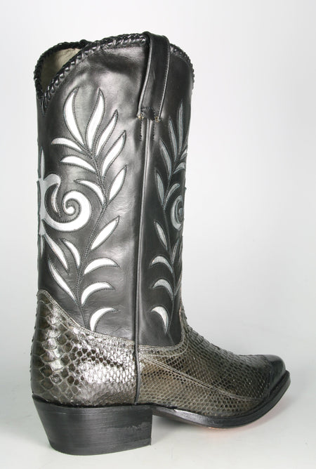 2324 Tony Mora cowboy boots Python Gris Negro