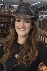 24429 Cowboyhut Strohhut schwarz