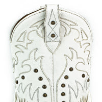 2475 Mayura Fransenstiefel Blanco Bohostyle