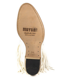 2475 Mayura Fransenstiefel Blanco Bohostyle