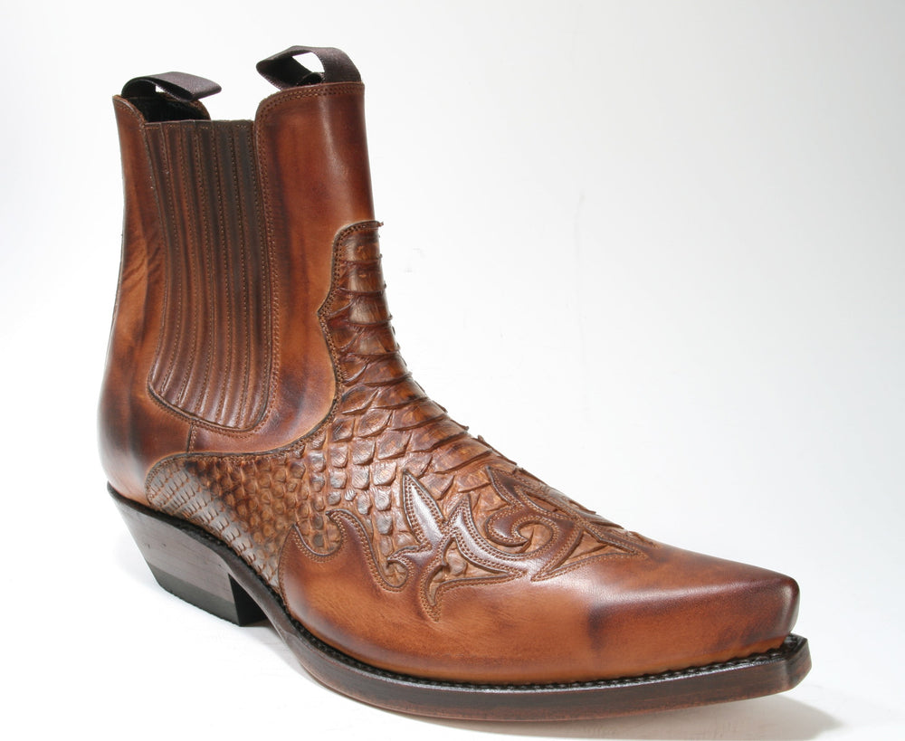2500 Mayura Boots Ankle Boots Cognac Python