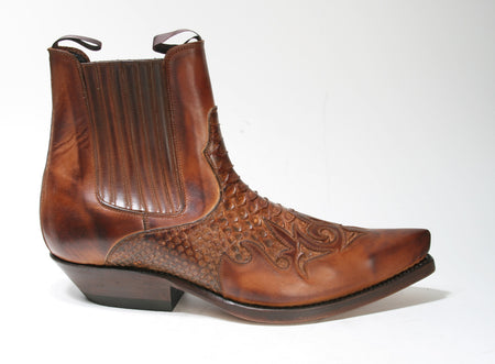 2500 Mayura Boots Ankle Boots Cognac Python