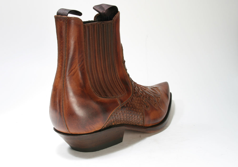 2500 Mayura Boots Ankle Boots Cognac Python