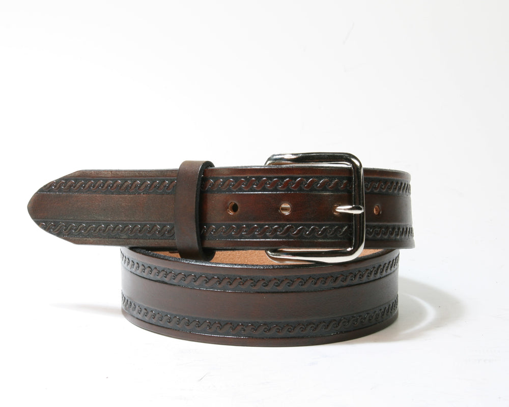 25087 RB Wechselgürtel mit Schließe Antikbraun