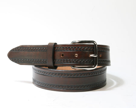 25087 RB Wechselgürtel mit Schließe Antikbraun