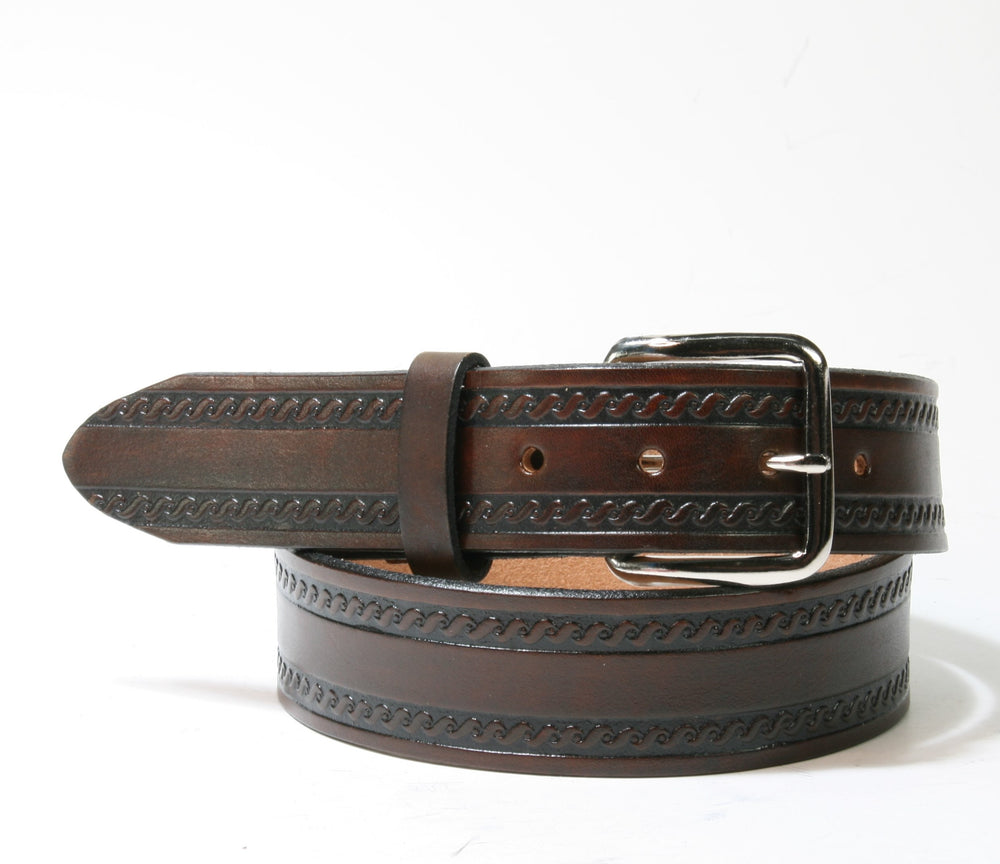 25087 RB Wechselgürtel mit Schließe Antikbraun