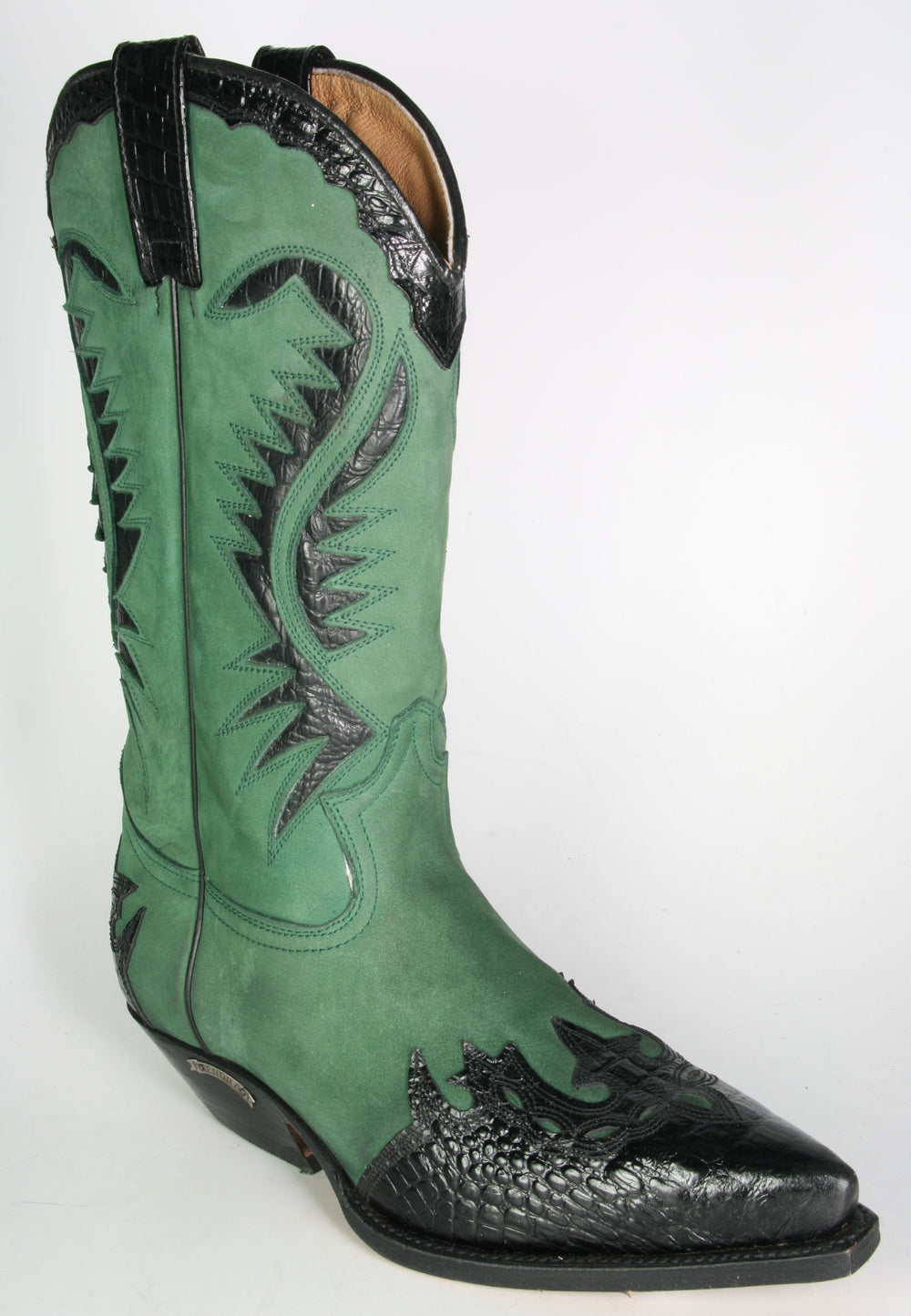 2535 Sendra Cowboystiefel Coco Negro N. Verde