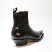 Mayura Stiefelette 2546 Flor. Burdeos, Rückansicht mit elastischem Seiteneinsatz