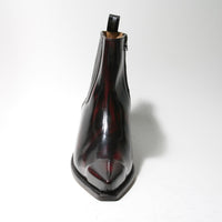 Mayura Stiefelette 2546 Flor. Burdeos aus bordeauxrotem Glattleder, Vorderansicht