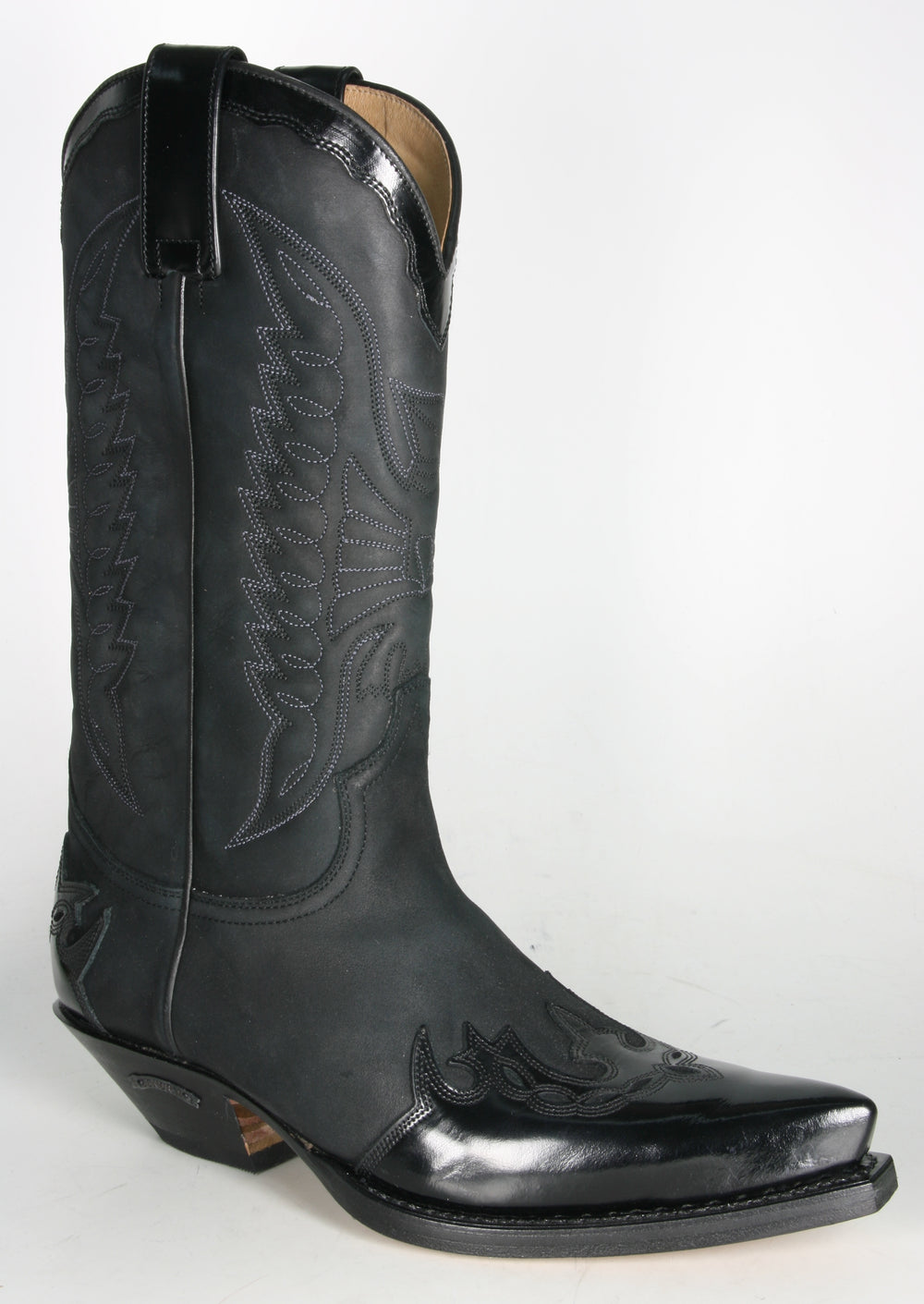 2560 Sendra Cowboystiefel Flor. Negro N. Negro