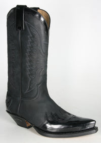 2560 Sendra Cowboystiefel Flor. Negro N. Negro
