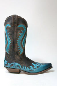 2567 Mayura Cowboystiefel Suede Turquesa Palmas Testa