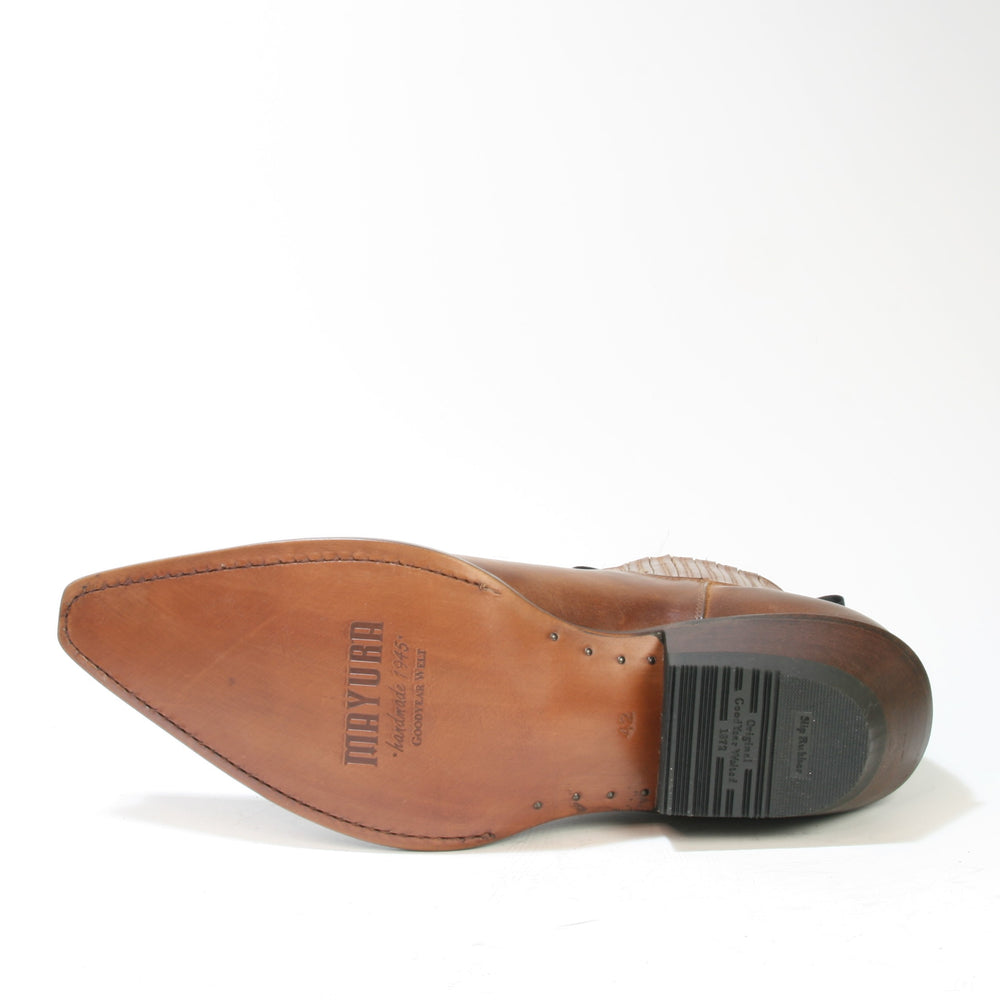 Robuste Ledersohle der Mayura Cowboy-Stiefelette