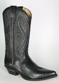 2605 Cowboy boots Sendra Python Negro