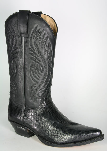 2605 Cowboy boots Sendra Python Negro