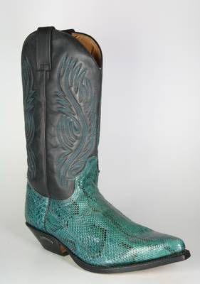 2605 Cowboy boots Sendra Python Petrol