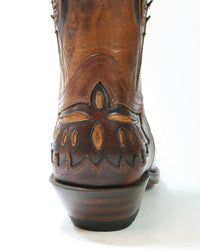 2626 Eagle MAYURA Cowboystiefel Pull Gras Castano Old Manchado