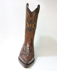 2626 Eagle MAYURA Cowboystiefel Pull Gras Castano Old Manchado