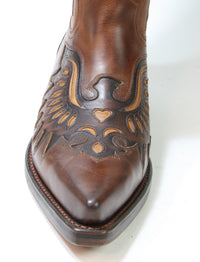 2626 Eagle MAYURA Cowboystiefel Pull Gras Castano Old Manchado