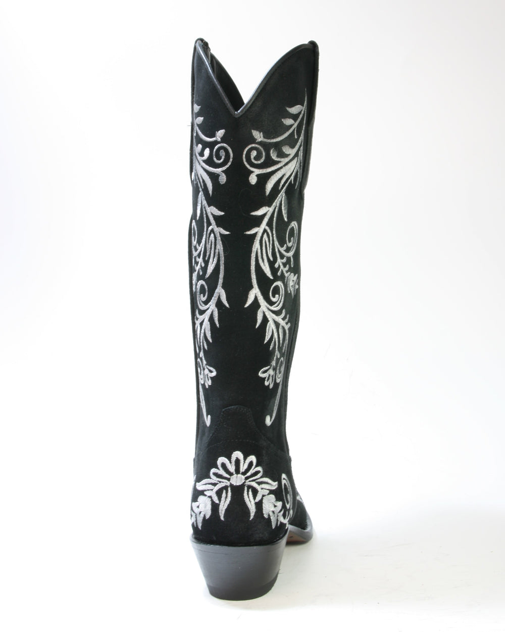 Mayura Cowboystiefel 2669 Negro mit floraler Stickerei, Rückansicht