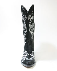 Mayura Cowboystiefel 2669 Negro aus schwarzem Nubukleder, Vorderansicht