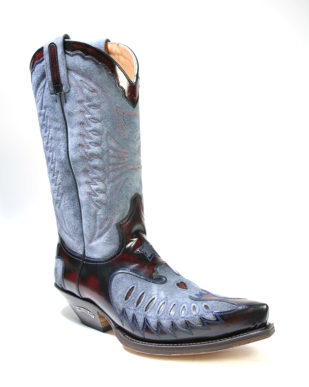2720 Sendra Cowboystiefel Flor. Fuchsia Serr. Mad Deep