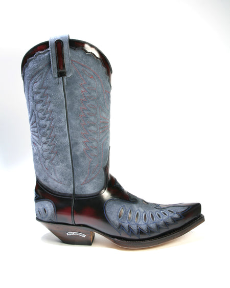 2720 Sendra Cowboystiefel Flor. Fuchsia Serr. Mad Deep