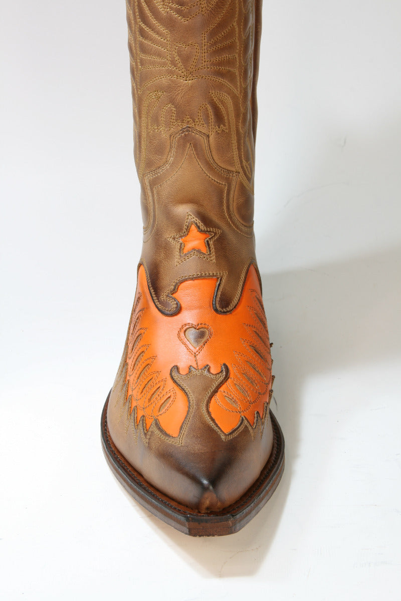 2720 ​​Sendra Boots Cowboy boots Flota Miele Orange