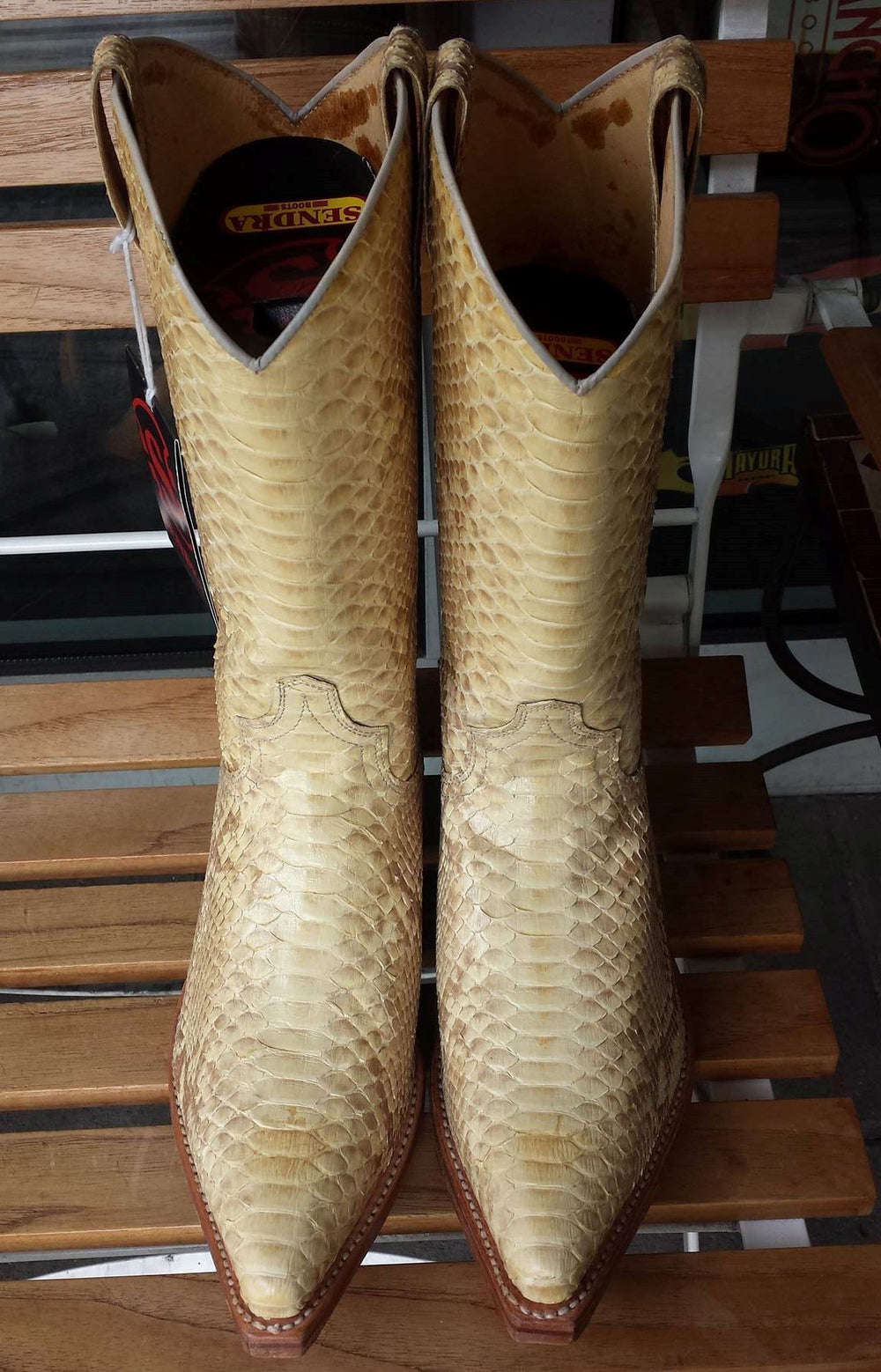 2966 Sendra cowboy boots Pico Python Natural beige