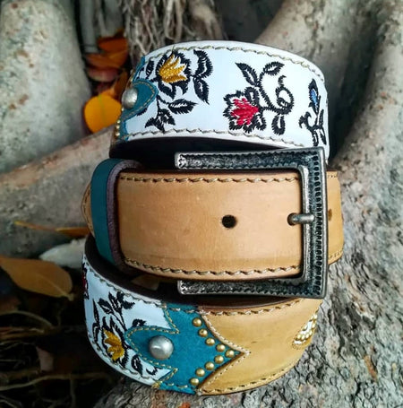 3209 Original Belts Interchangeable Belt Marron Blanco