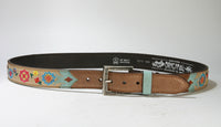 3213 Original Belts Cuero Beige Flower Belt 2