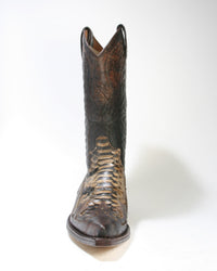 3241 Sendra Cowboystiefel Barbados Quersia Python Fantasia braun