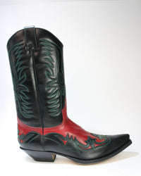 3241 Sendra Cowboystiefel IBIZA Ciclon Negro Ciclon Rojo