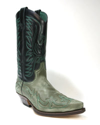 3241 Sendra Cowboystiefel Flota Military Flor. Verde