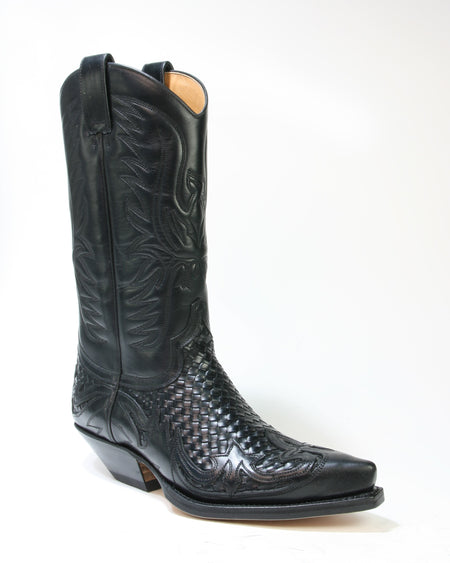 3241 Sendra Cowboystiefel Trenzado IBIZA Ciclon Negro