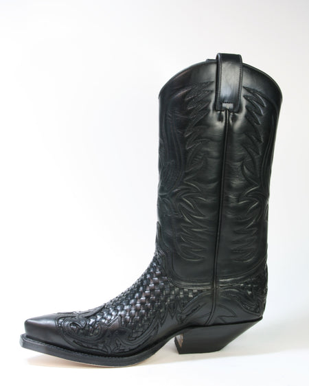 3241 Sendra Cowboystiefel Trenzado IBIZA Ciclon Negro