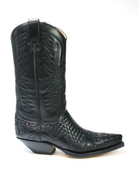3241 Sendra Cowboystiefel Trenzado IBIZA Ciclon Negro