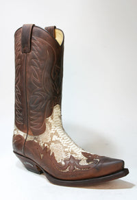 3241 Sendra cowboy boots brown Python Natural
