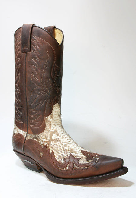 3241 Sendra cowboy boots brown Python Natural