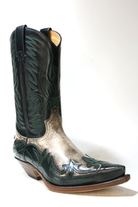 3241 Sendra Cowboystiefel Flora Verde Botella Denver Canela