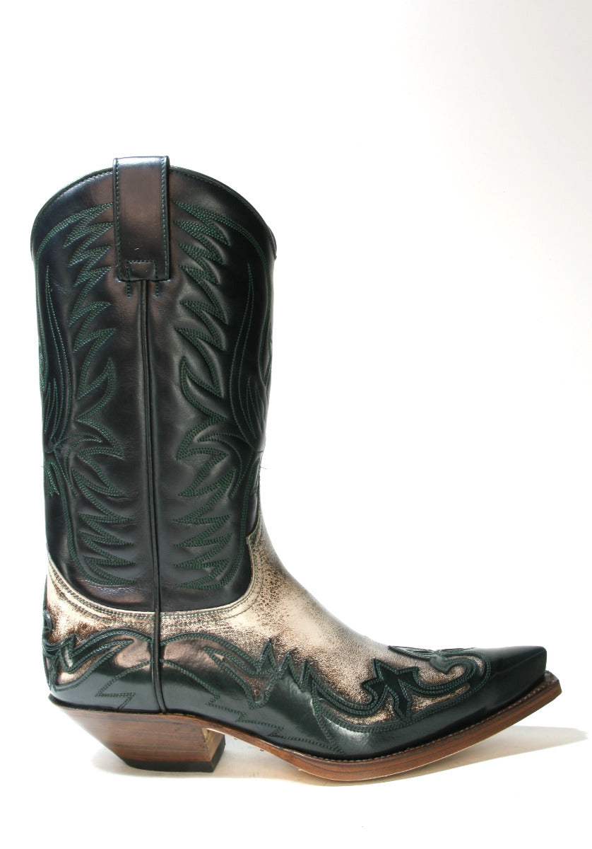 3241 Sendra Cowboystiefel Flora Verde Botella Denver Canela