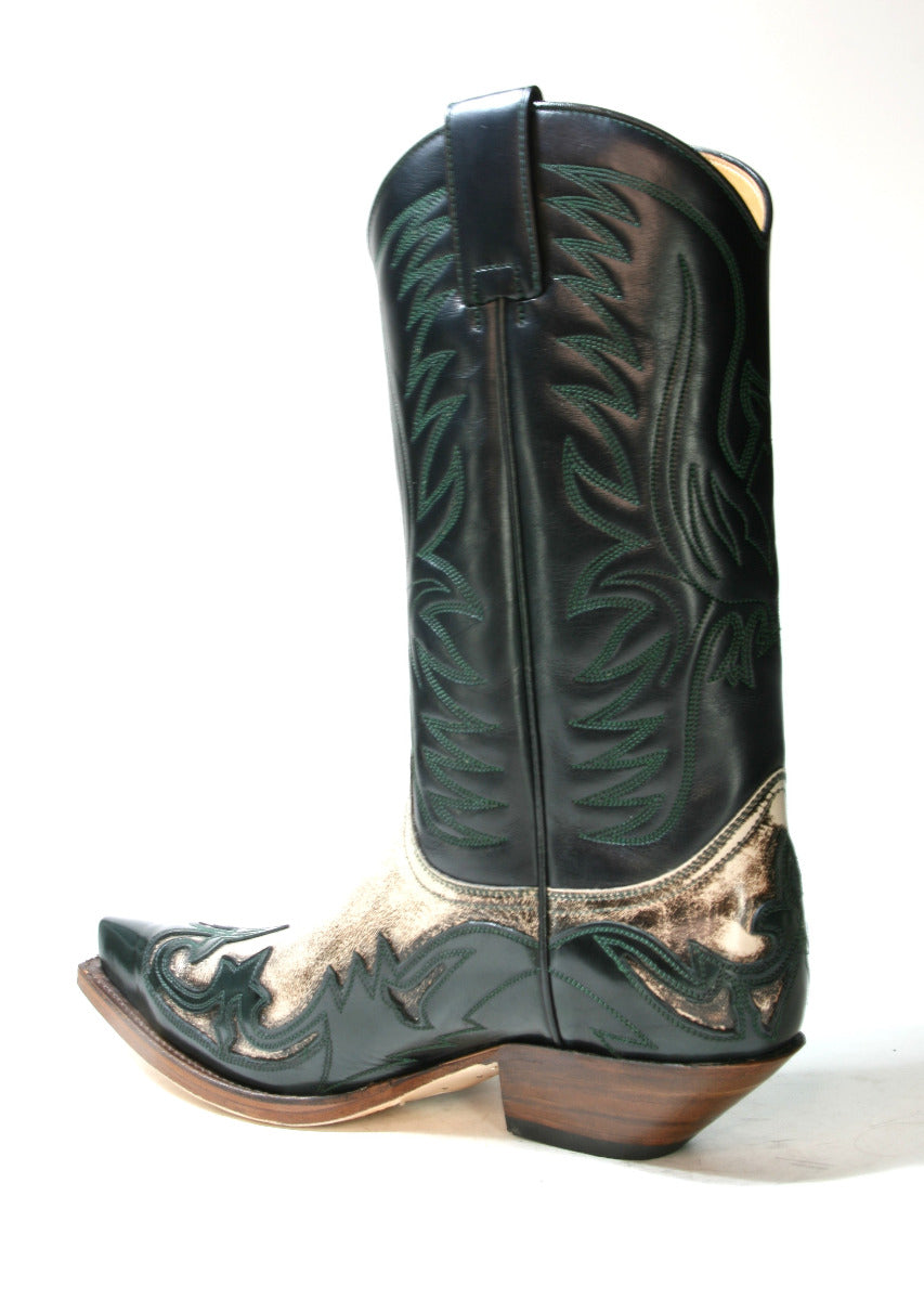 3241 Sendra Cowboystiefel Flora Verde Botella Denver Canela