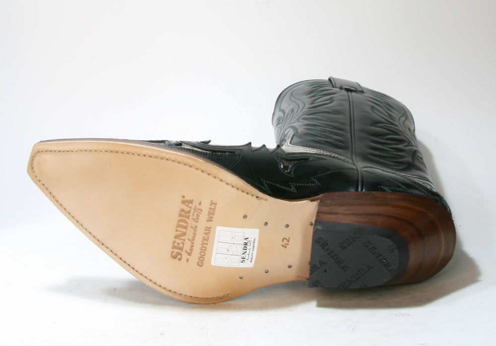 3241 Sendra Cowboystiefel Flora Verde Botella Denver Canela