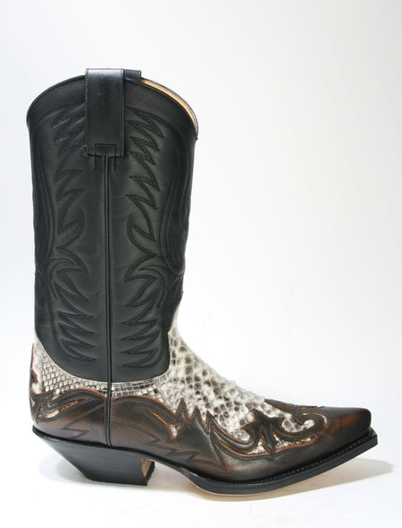 3241 Sendra Cowboy Boots Natural Antic Jacinto Pyth. Barr. Nat.