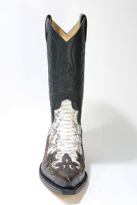 3241 Sendra Cowboy Boots Natural Antic Jacinto Pyth. Barr. Nat.