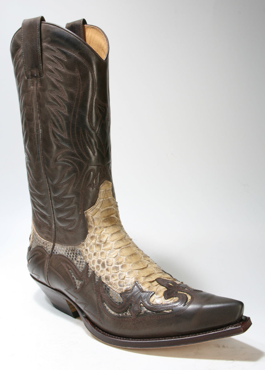 3241 Sendra Boots Cowboy boots Marron Python Iris